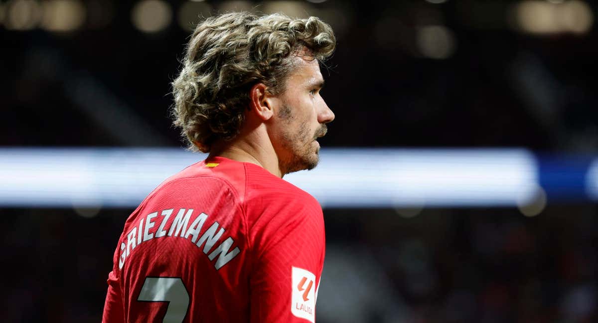Griezmann, durante el Atlético de Madrid - Athletic Club de LaLiga.