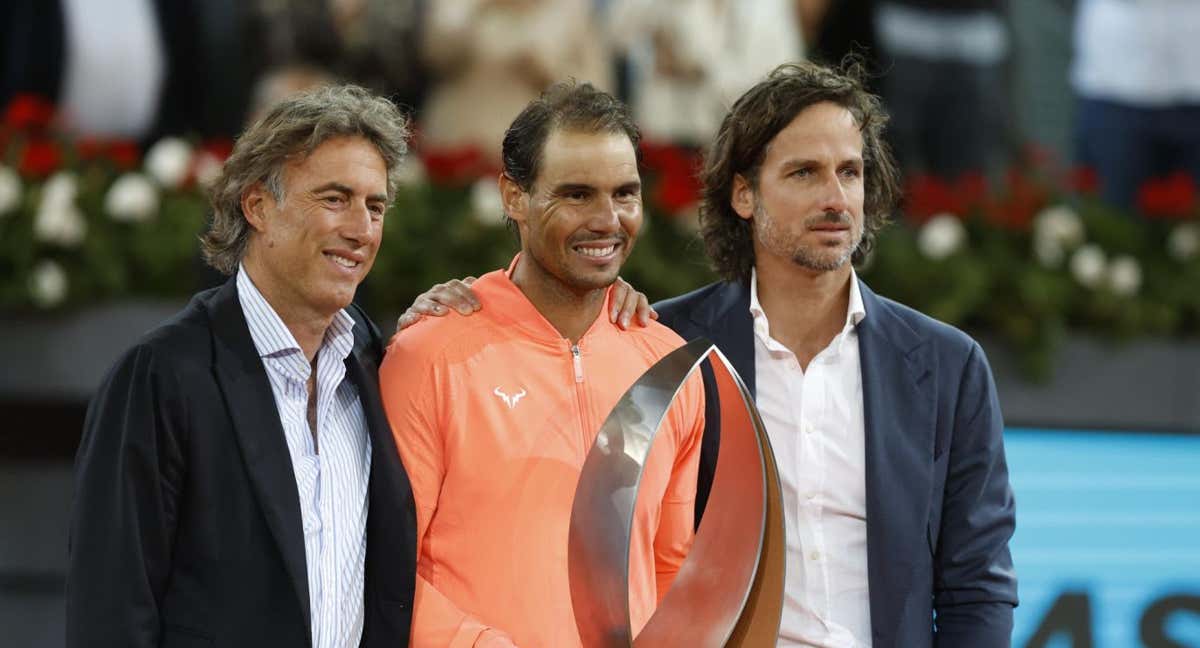 Nadal fue homenajeado tras caer en Madrid.