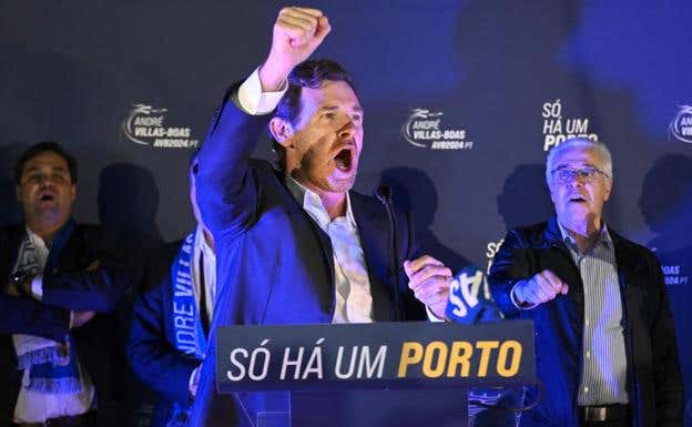 Villas-Boas celebra su victoria en las elecciones. EFE/EPA/FERNANDO VELUDO