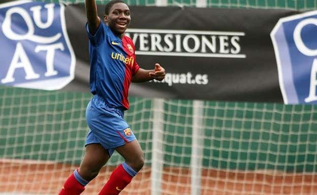 Dongou estuvo siete temporadas en el Barcelona.  FCB