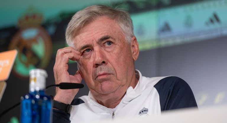 Carlo Ancelotti, en rueda de prensa.