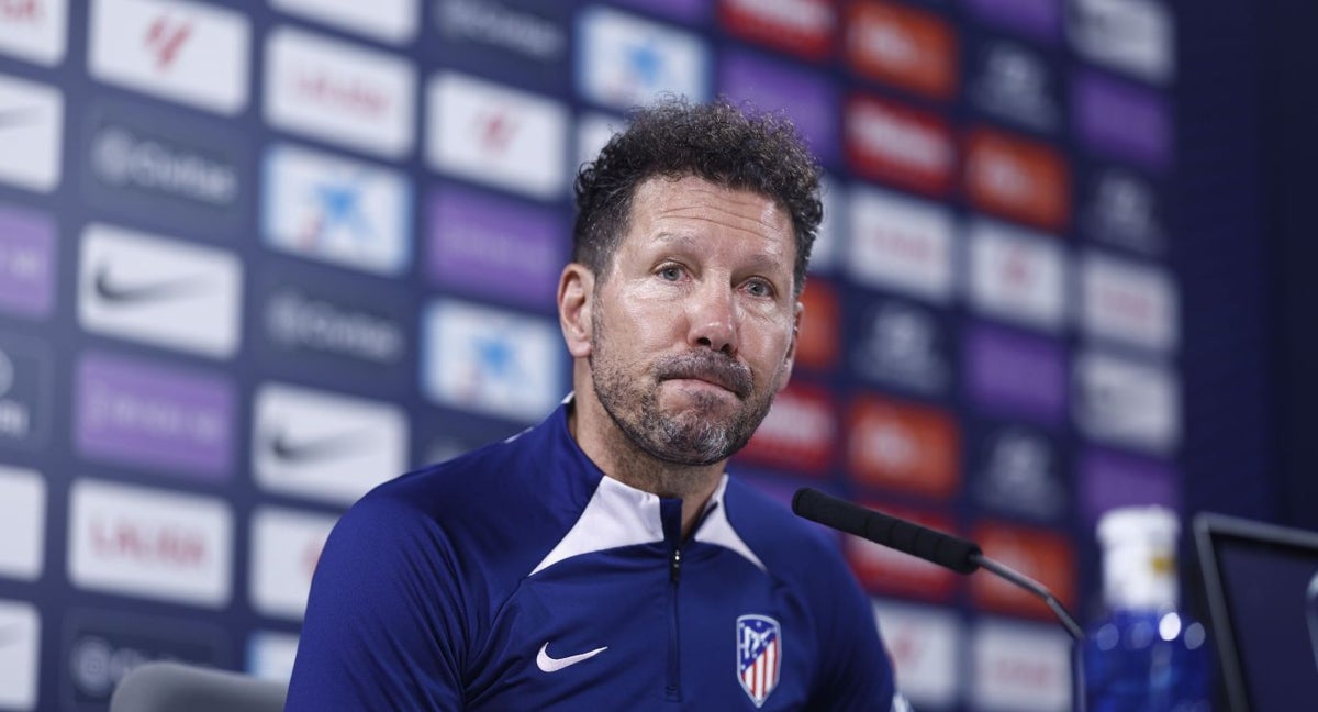 Diego Pablo Simeone, en rueda de prensa este viernes.