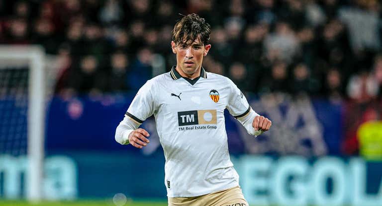 Jesús Vázquez con el Valencia CF.