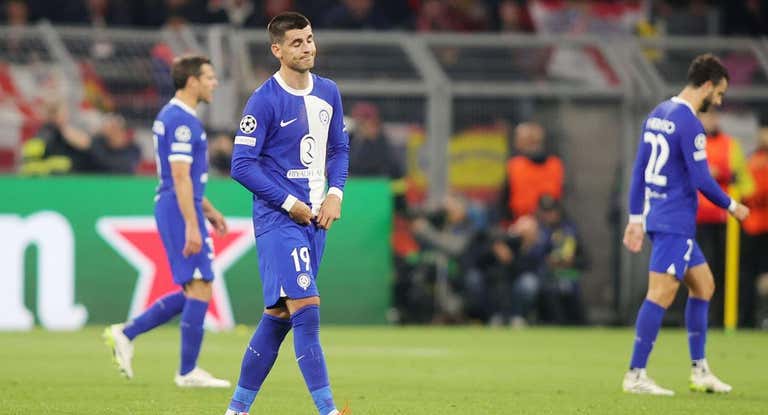 Morata, en el partido en Dortmund.