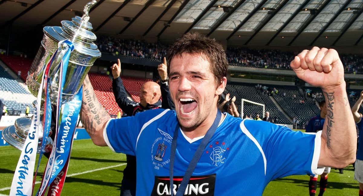 Nacho Novo, en su época de jugador del Rangers./ARCHIVO