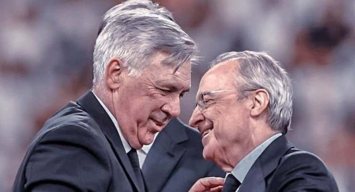 Ancelotti, con Florentino Pérez./MADRID ZONE