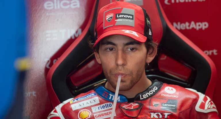 Enea Bastianini, en el Gran Premio de España.