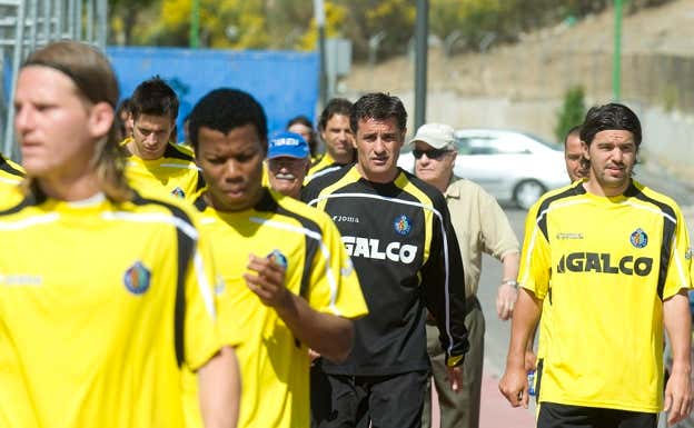 Míchel, durante un entrenamiento con el Getafe.  Agencias