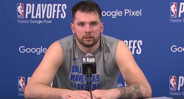 La rueda de prensa más surrealista de Luka Doncic por culpa de una inesperada interrupción