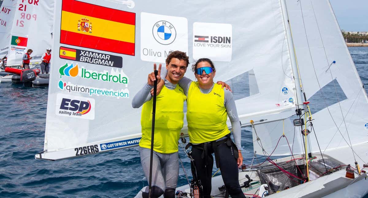 Jordi Xammar y Nora Brugman celebran su oro europeo.