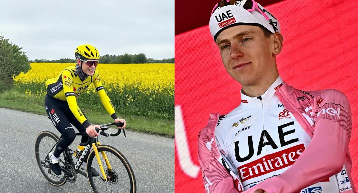 Jonas Vingegaard ha vuelto a la bicicleta la misma semana en la que Tadej Pogacar se ha enfundado la 'maglia' rosa en el Giro./Visma-Lease a Bike  / EFE