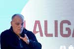 Javier Tebas insiste en su idea de llevar un partido a EE.UU: «Ha cambiado el presidente de la RFEF, por suerte para muchos»