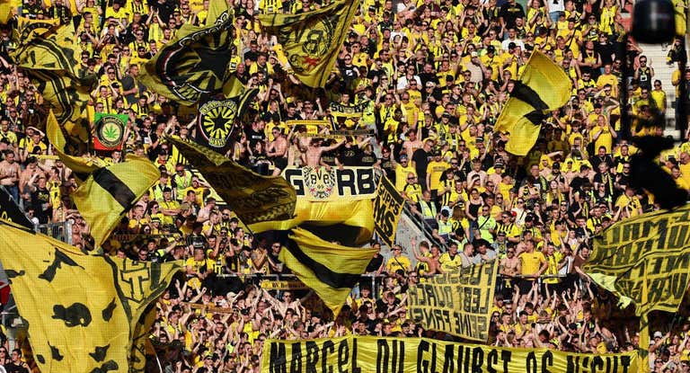 Aficionados del Borussia Dortmund.