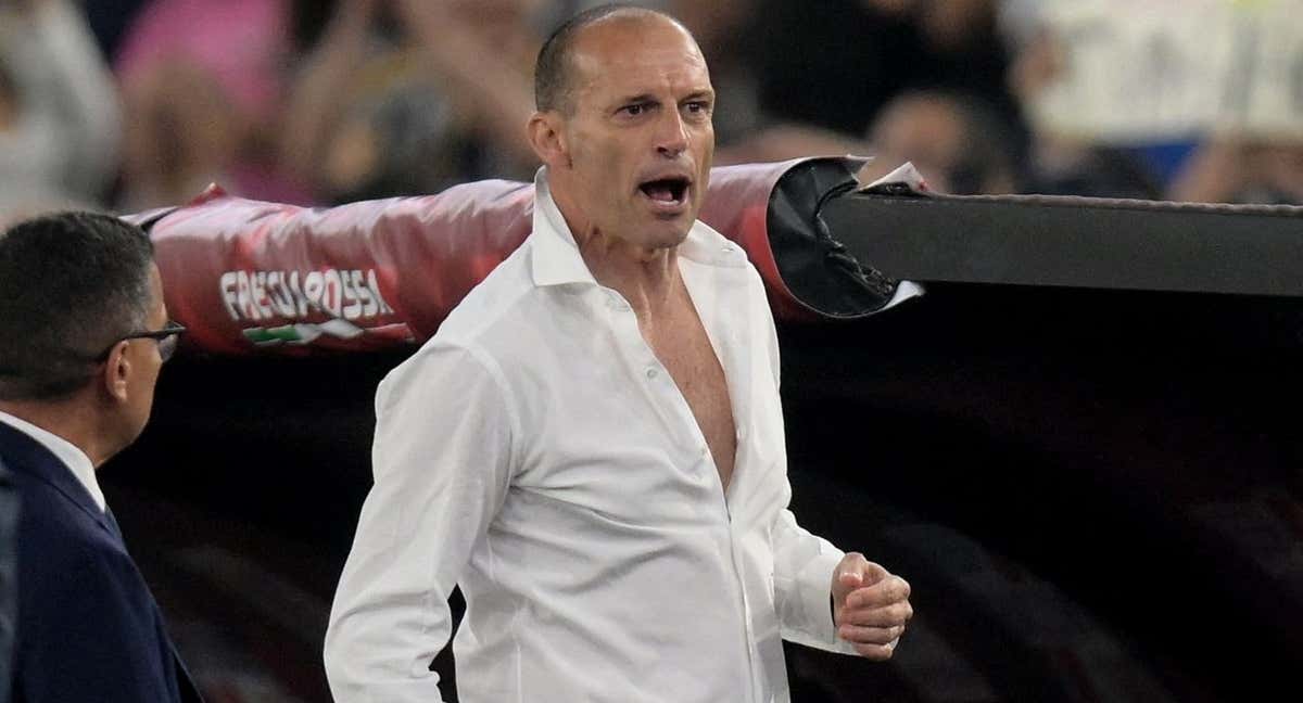 Allegri, en la final de la Coppa ante la Atalanta.