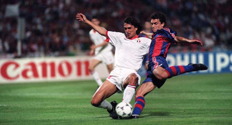 Nadal y Maldini durante la final de Atenas.