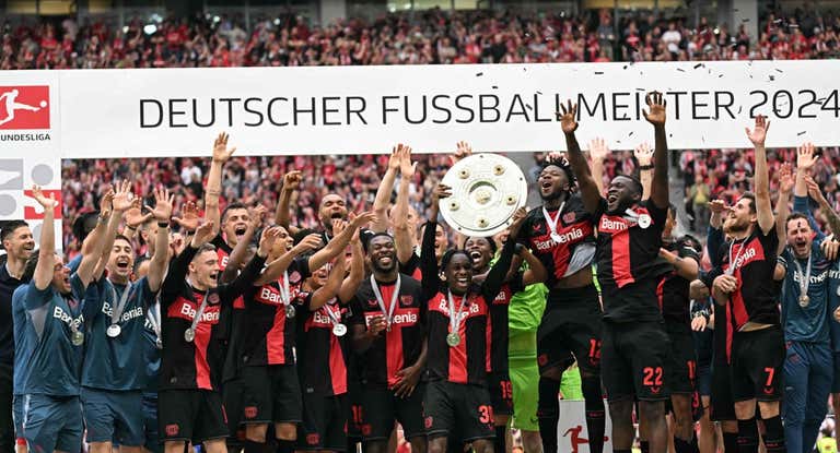 El Leverkusen celebra la Bundesliga.