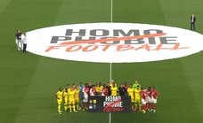 Lucha contra la homofobia en la Ligue 1... ¡Y un jugador se tapa el parche arcoíris!