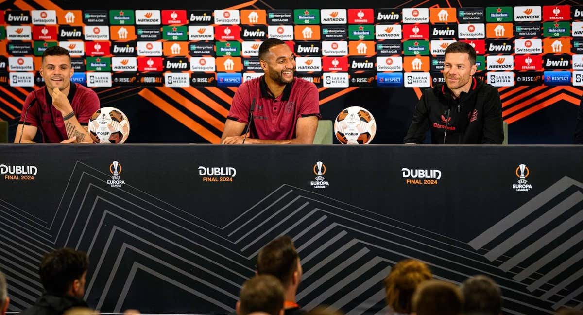 La rueda de prensa del Bayer Leverkusen antes de la final de Europa League.