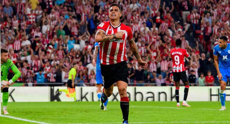 Dani García, tras su gol contra el Almería.