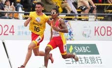Eduardo Uceda logra el bronce en el 100 metros del Mundial de Kobe