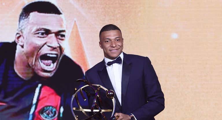 Mbappé, en una entrega de premios.