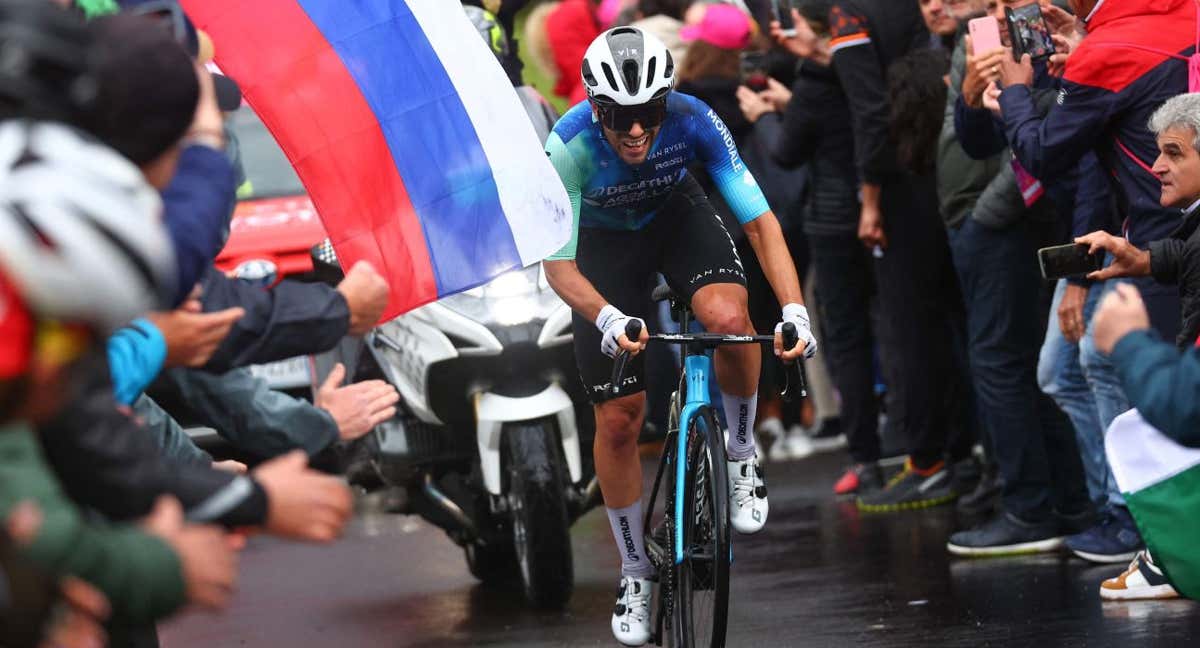 Andrea Vendrame, vencedor de la 19ª etapa del Giro de Italia./AFP