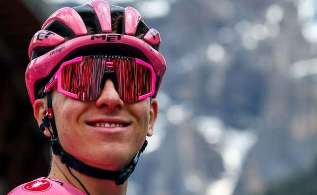 Tadej Pogacar, durante el Giro. AFP