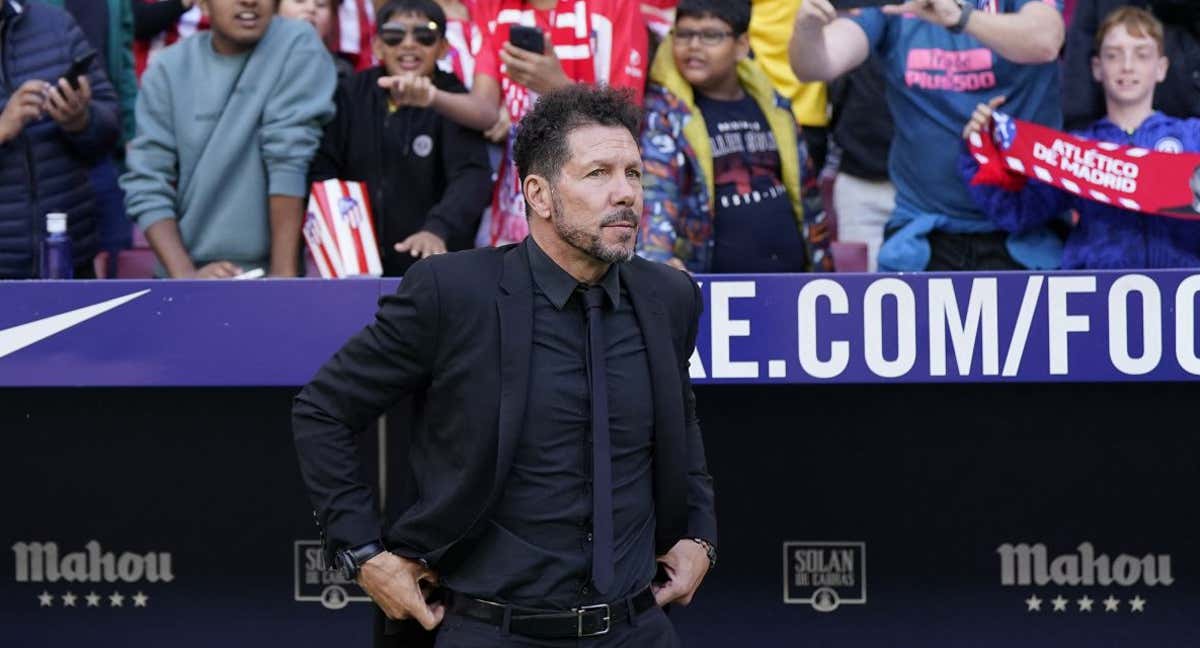 Simeone durante el partido ante Osasuna de la jornada pasada. /REUTERS