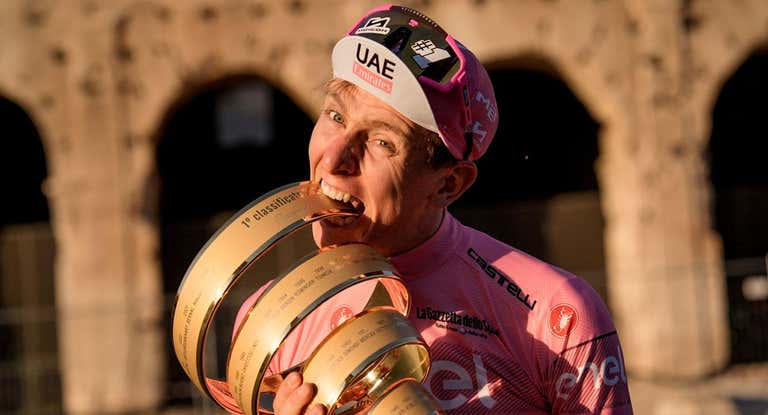 Tadej Pogačar, vencedor y dominador indiscutible del Giro de Italia 2024.