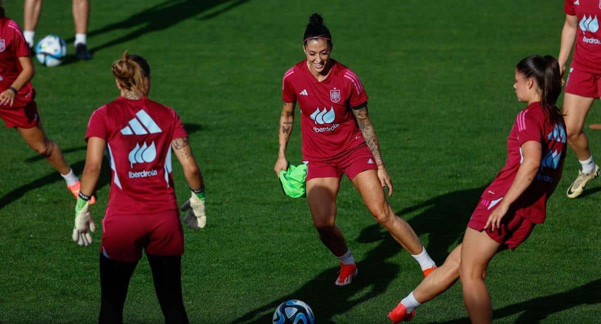 Jenni Hermoso, en el entrenamiento.