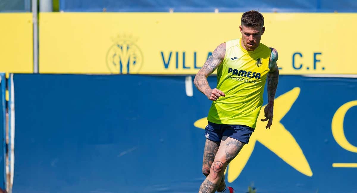 Alberto Moreno en un entrenamiento. /Villarreal C.F