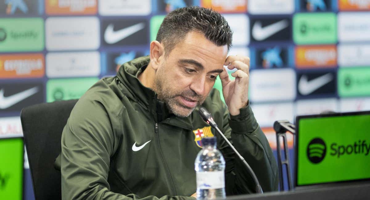 Xavi, en sala de prensa. /EFE