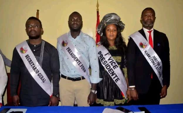 Imagen de la actual junta directiva de la federación ciclista de Guinea-Bissau.   O GOLO GB