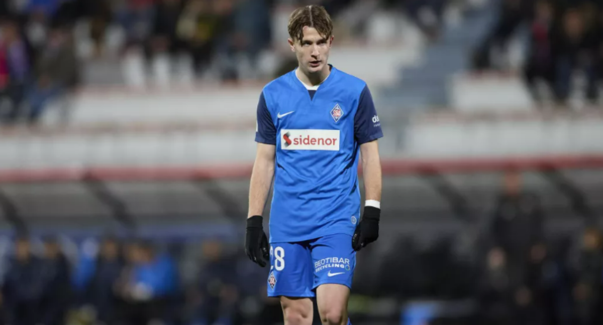 Félix Garreta, durante un partido del Amorebieta.