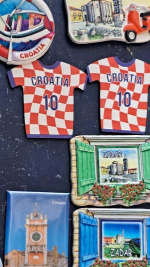 Imanes de la camiseta de Modric en Croacia.