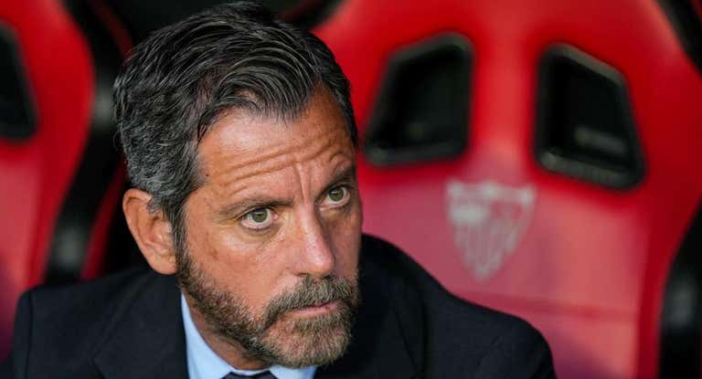 Quique, en su último partido con el Sevilla.