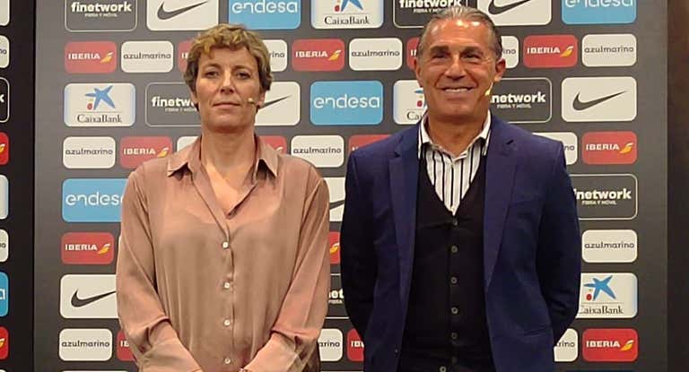 Sergio Scariolo con Elisa Aguilar.