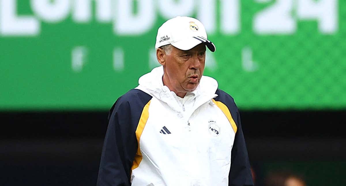 Carlo Ancelotti, en Wembley./Reuters