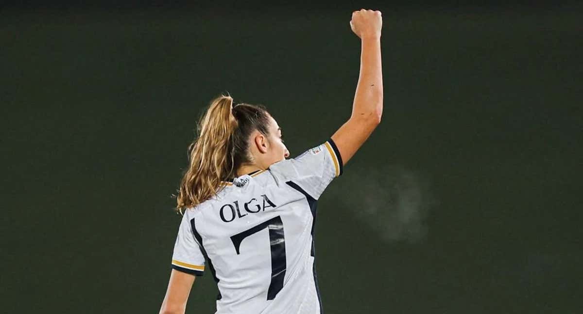 Olga Carmona celebrando un gol. /REAL MADRID