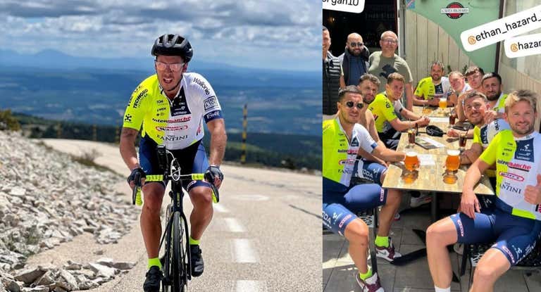 Eden Hazard, en su ascensión al Mont Ventoux.