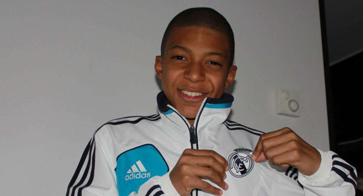 Mbappé, durante su estancia en Valdebebas en 2012./