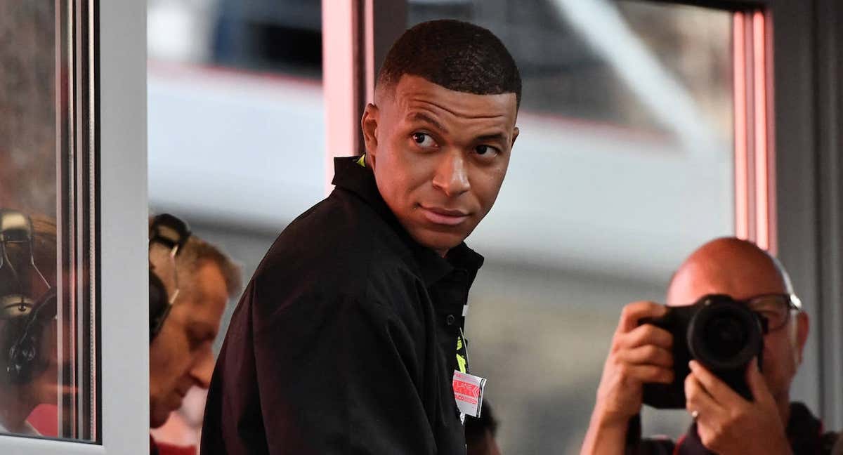 Kylian Mbappé, en el GP de Mónaco de Fórmula 1.