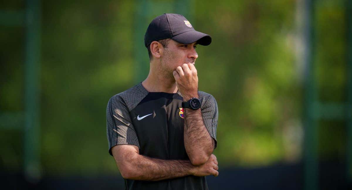 Rafa Márquez en la sesión previa al desplazamiento a Ibiza./FCB