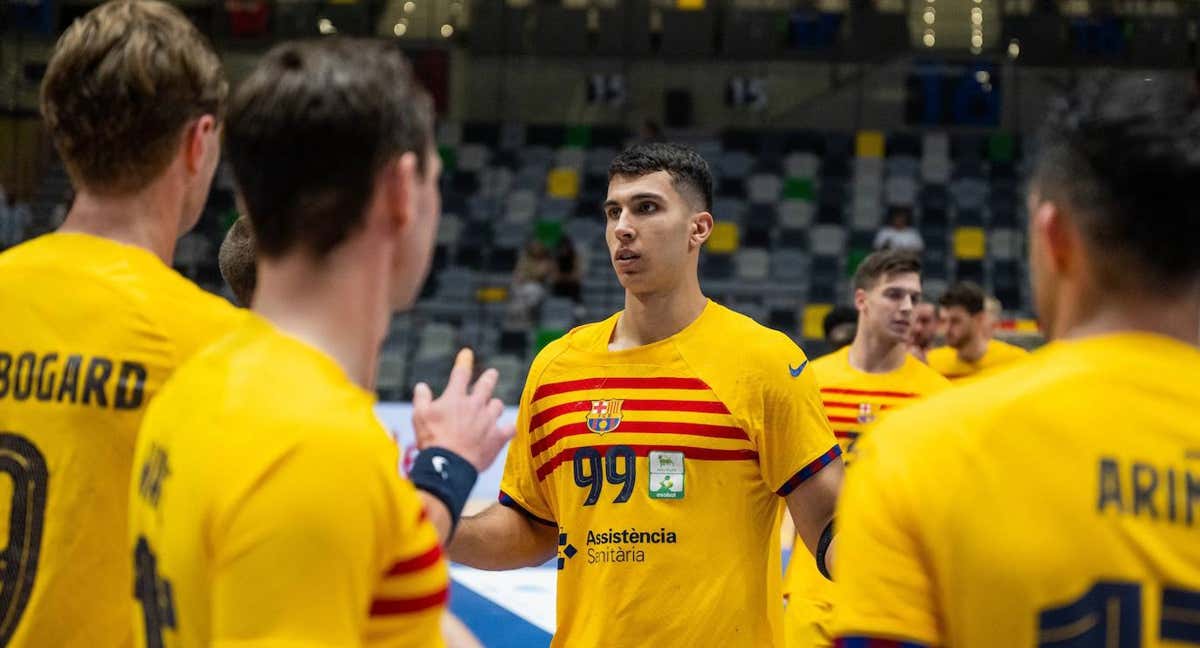 Javi Rodríguez (21), en la Copa del Rey de balonmano 2024. /VÍCTOR SALGADO / FC BARCELONA