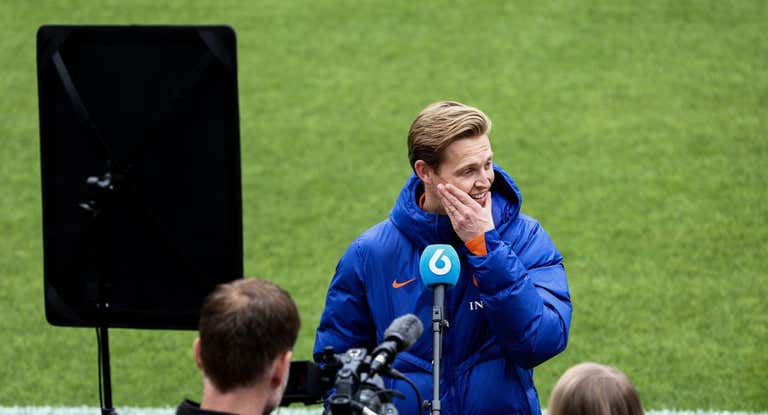 Frenkie de Jong, el pasado lunes con su selección en Países Bajos.