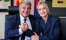 Guiños, un palo y un gran consuelo: las tres frases de Laporta que definen la realidad del Barça femenino