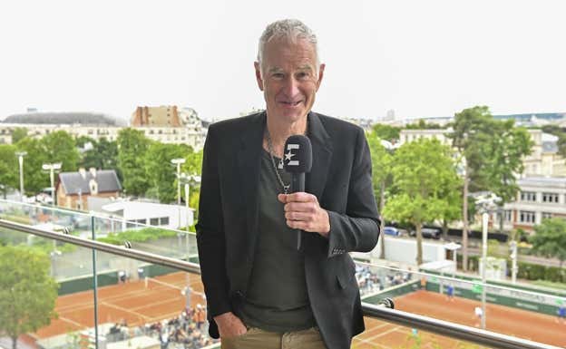 John McEnroe, durante la cobertura de Eurosport en Roland Garros. Eurosport