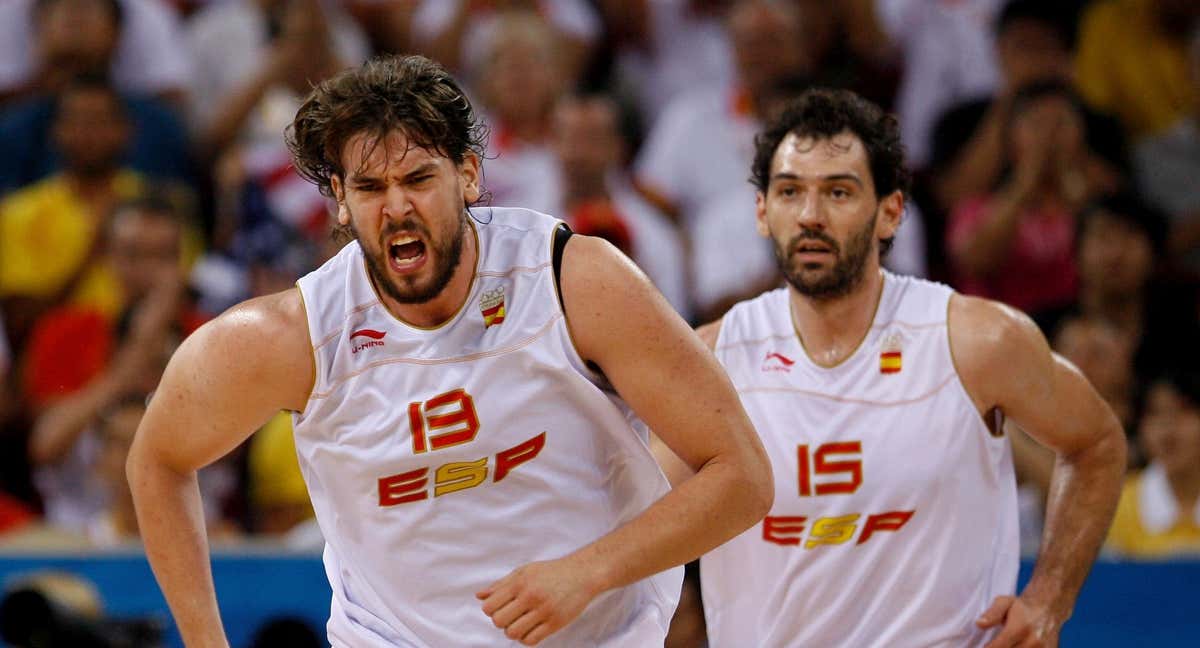 Marc Gasol y Jorge Garbajosa con la Selección. /GETTY