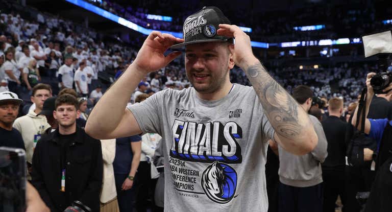 Luka Doncic, tras ganar las finales de la Conferencia Oeste.