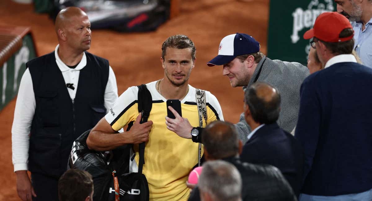 El alemán tras ganar su semifinal en Roland Garros.